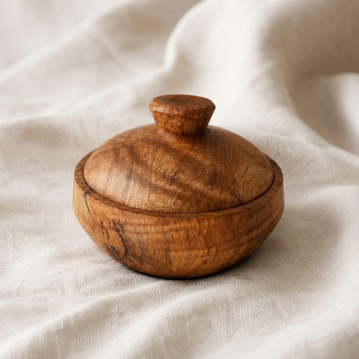 Spalted maple Lidded Vessel